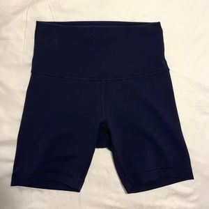 Lululemon Wunder Train High Rise 6 inch Shorts Navy